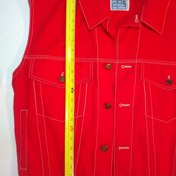 Soda Pop Superior Equipment  NWOT   thick denim vest/sleeveless shirt - size S - - Picture 12 of 15